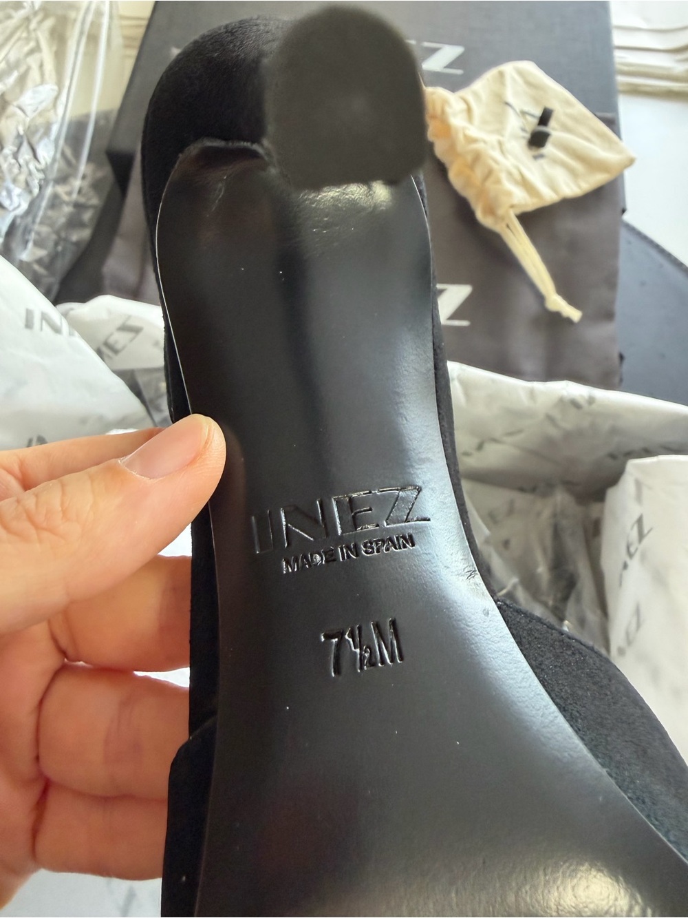 Inez Diana Stiletto pump in black suede size 7.5 M - Picture 15 of 16